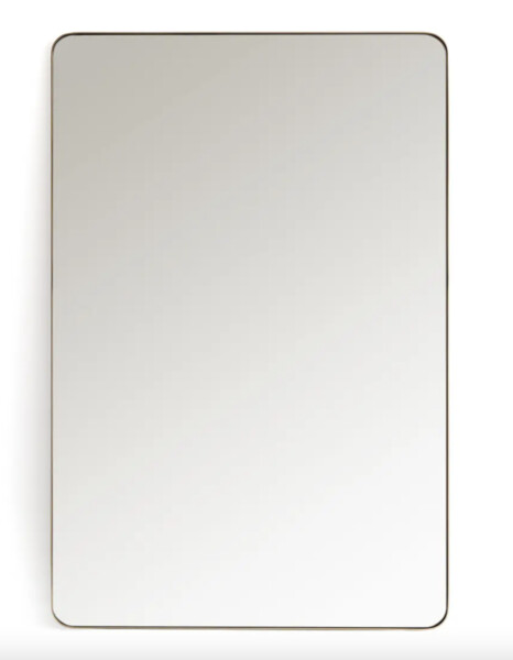 miroir rectangulaire en metal 