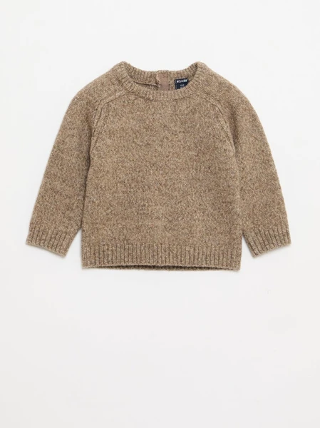 Pull en tricot uni maille grosse jauge