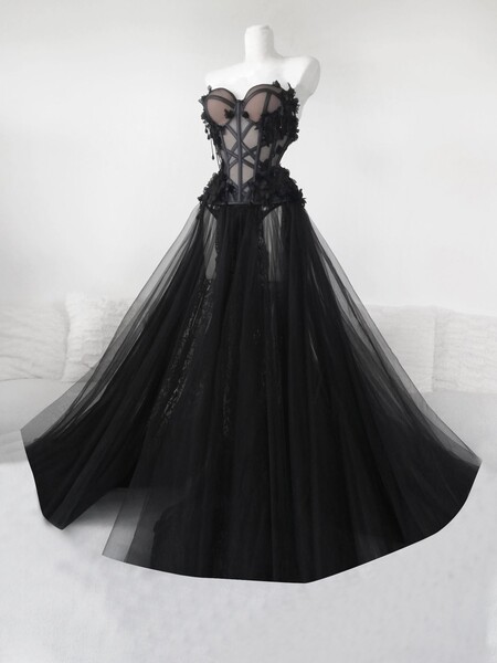Diablo strapless mesh dress