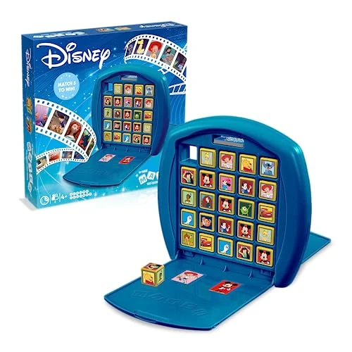 Winning Moves - Match Disney Classique - Jeu de société - Jeu de Voyage - Aligne 5 Cubes pour Gagner - A partir de 4 ans - 2 Joueurs - Version française