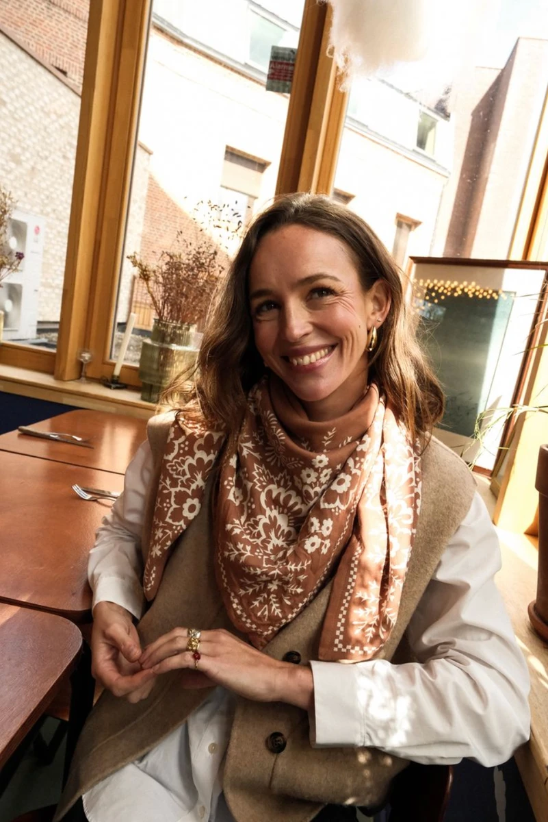 Foulard Adulte Mysore bandana Cannelle