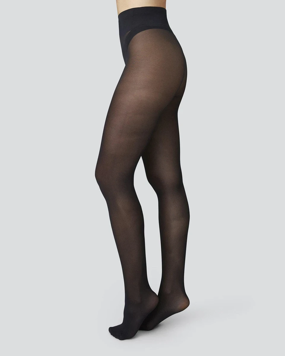 Collants 30 deniers en recyclé | noir "svea black" Swedish Stockings