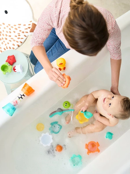 Coffret de bain 17 pièces INFANTINO bleu - Infantino
