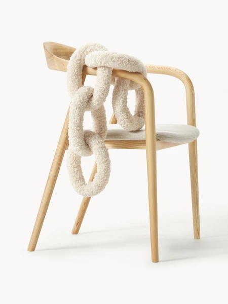 Coussin en tissu peluche Chain Dotty