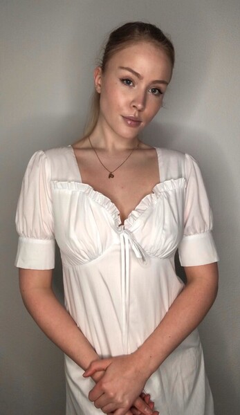 White Cotton Milkmaid dress TL