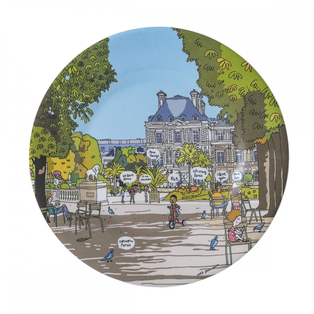 Assiette Jardin du Luxembourg Ø20cm - Colorée et pratique | PETIT JOUR