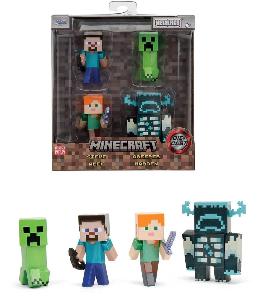 MINECRAFT SET 4 PIECES FIGURINE 6 CM