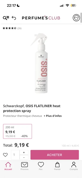 Schwarzkopf - OSIS FLATLINER heat protection spray