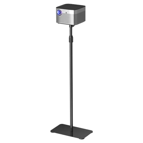 suptek Support de projecteur au Sol, Hauteur Réglable de 1 015 à 1 385 mm, Support de Plafond Universel pour Projecteur, Rotation à 360 degrés, Supporte jusqu'à 2 kg PR001F