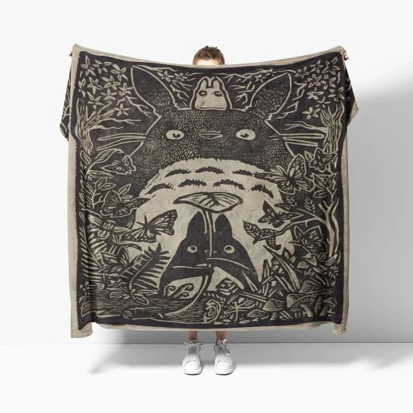My Neighbor Totoro Vintage Blanket For Sale | Ghibli Merch Store