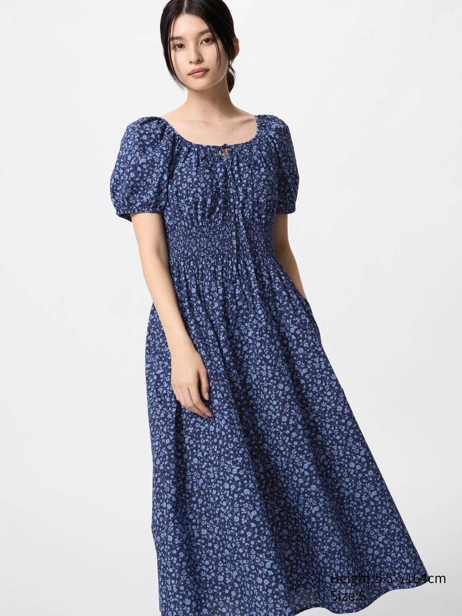 Robe à manches volumineuses (Imprimée, Manches courtes)