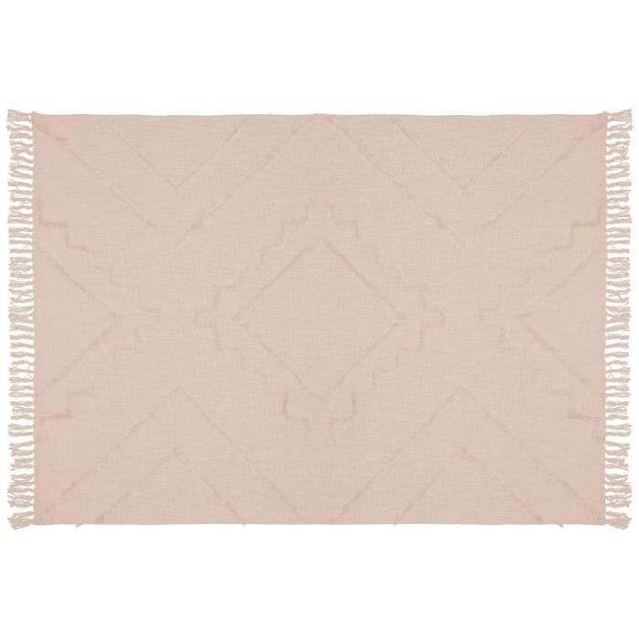 Tapis Tuft Inca - Ivoire - En coton - 120 x 170 cm