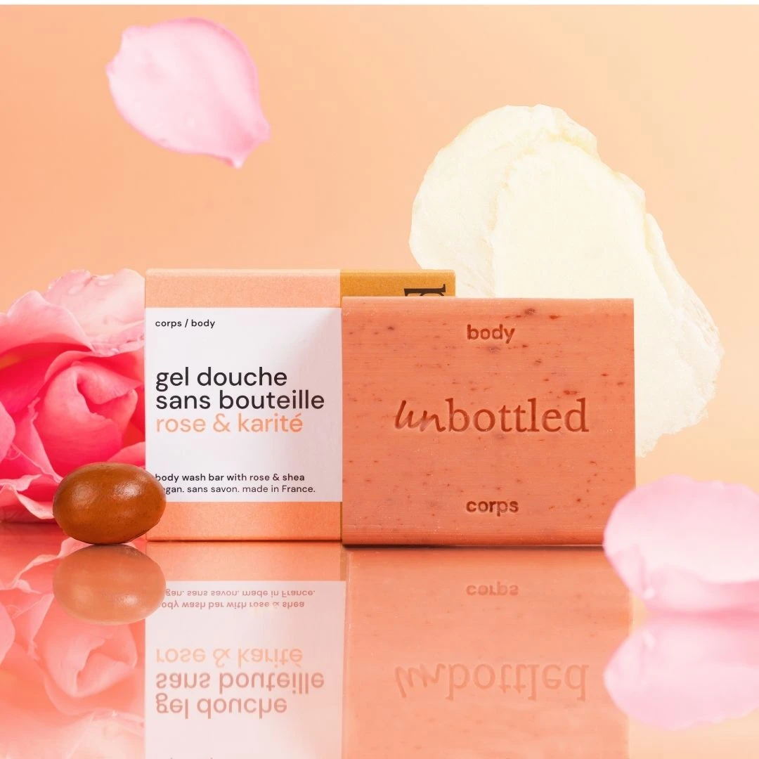 Gel Douche Sans Bouteille • Rose & Karité