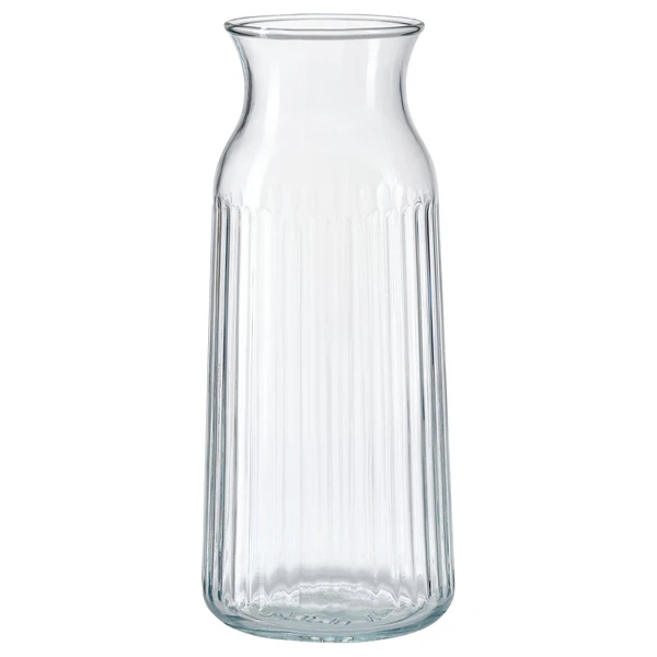 VARDAGEN Carafe - verre transparent/à motifs 1.0 l