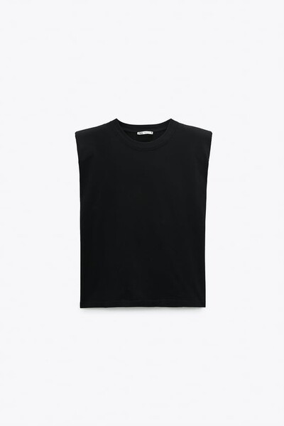 T-SHIRT WITH SHOULDER PADS