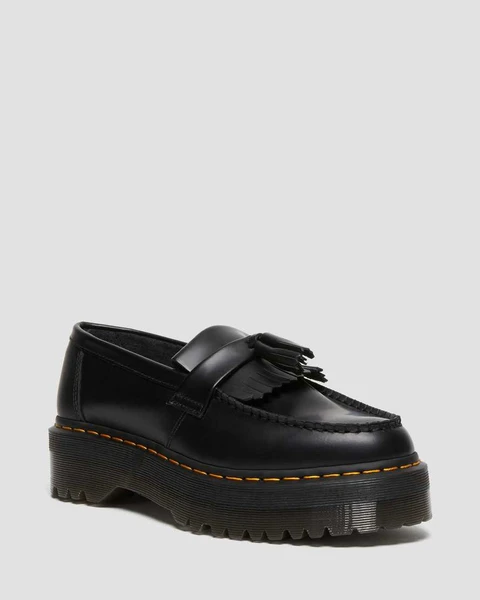 DR MARTENS Mocassins plateformes Quad Adrian en cuir &agrave; pampilles