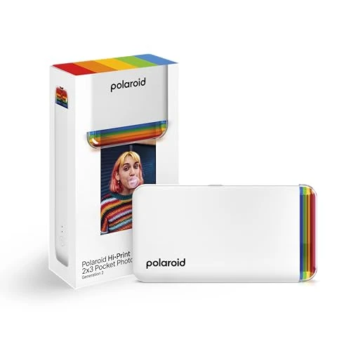 Polaroid Hi-Print - 2nd Generation - Imprimante Portable 2x3 connectée Bluetooth, imprimante à Sublimation - Blanc