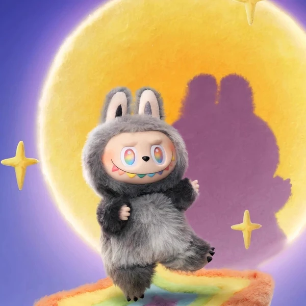 Peluche style Labubu porte-clef coloré