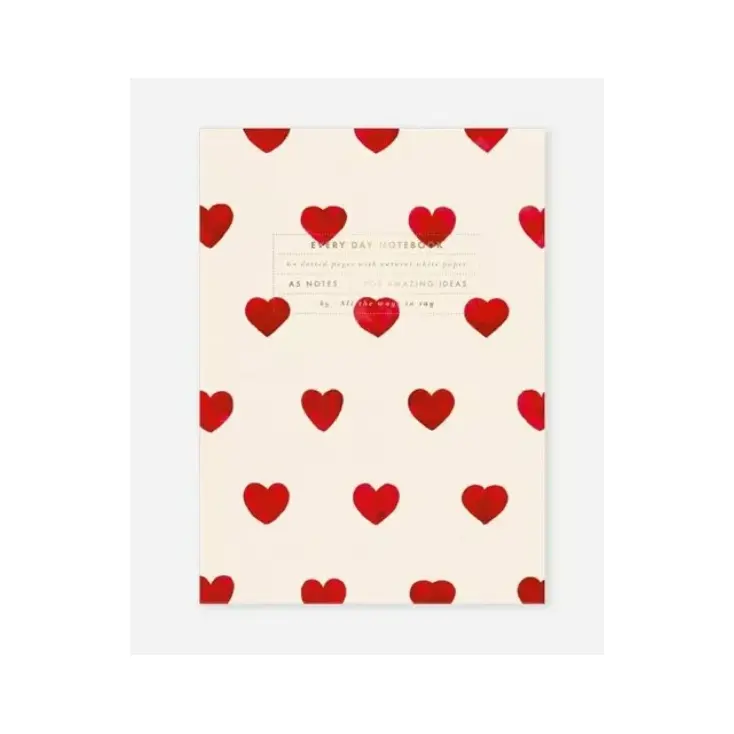 Carnet de notes A5 - Hearts - Rose Avril
