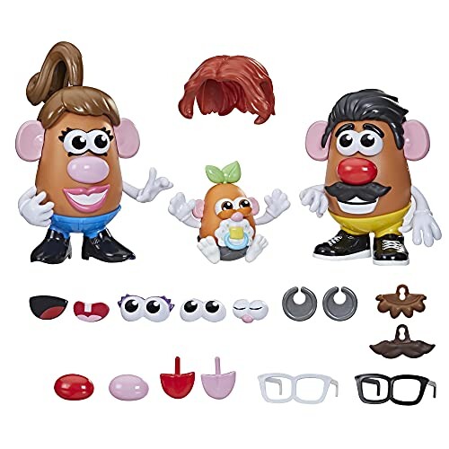 Mr Potato Head, La Famille Patate, 45 pièces pour Personnaliser la Famille Patate, Jouet pour Enfants, dès 2 Ans F1077 Multi