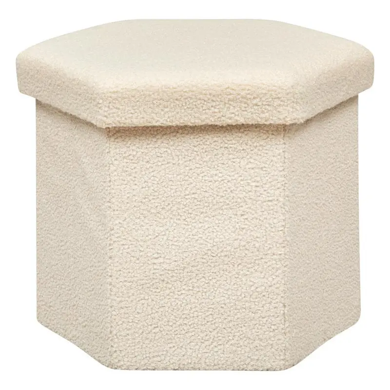 Pouf bouclette creme