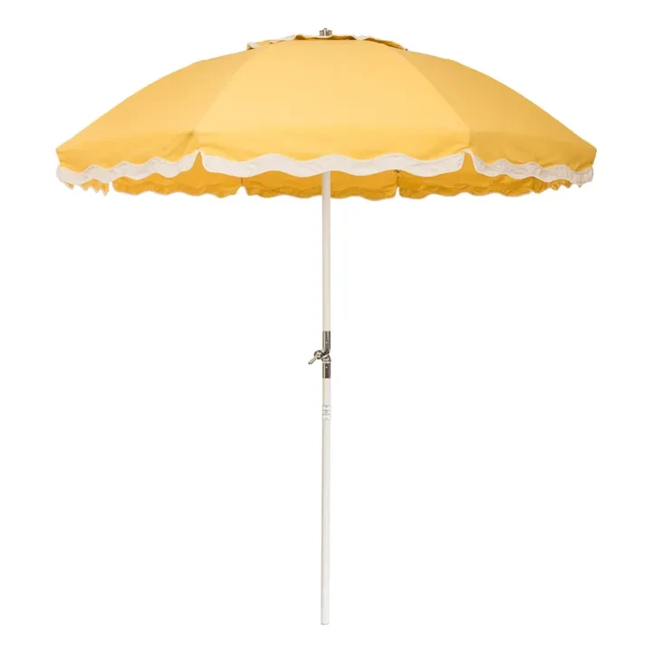 Parasol festonné Beach Club | Jaune
