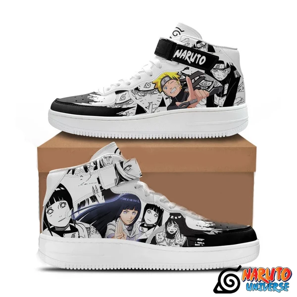 Naruto And Hinata High-Top Air Force Shoes Custom Shoes Mix Manga