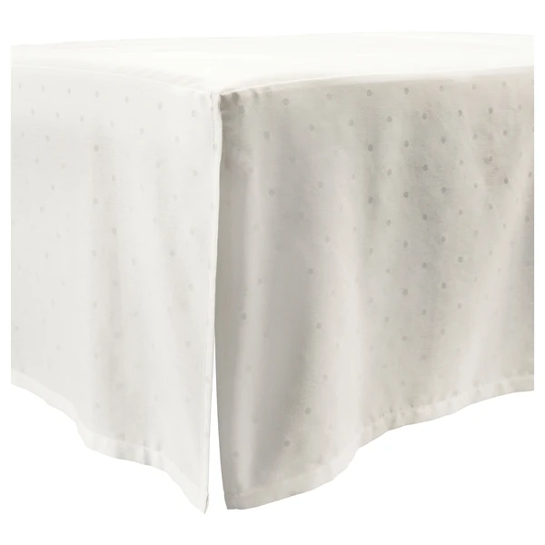 LENAST Jupe de lit - à pois/blanc 60x120 cm