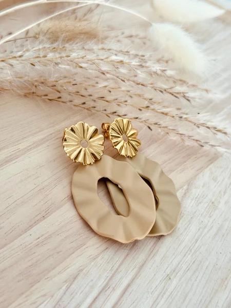 Boucles d'Oreille Florence - Beige