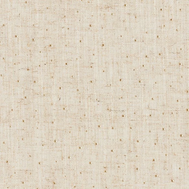 Mélange viscose lin Glitzerpunkte – amande/or métallisé - Idéal pour Tuniques