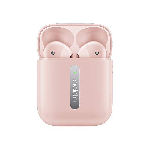 Gooplayer pour Oppo Enco Free True Wireless Earphone TWS Bluetooth 5.0 Slide Control Dynamic Driver 31mAh Battery Earphone IPX4 for Oppo Find X X2 Pro (Rose)