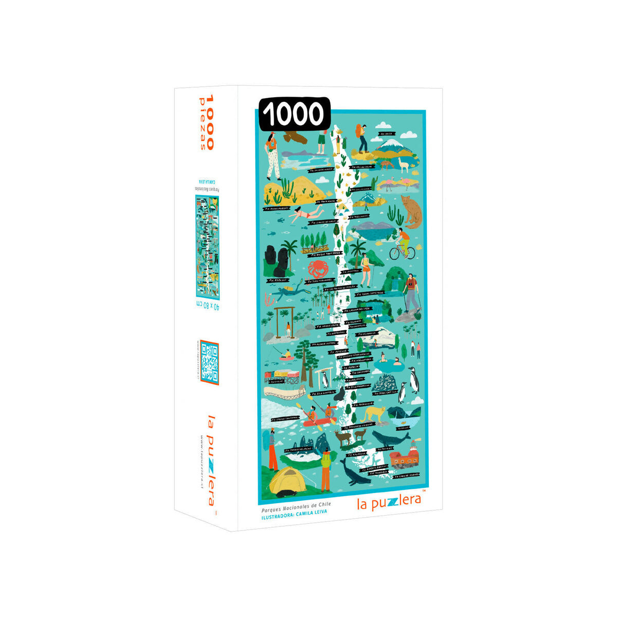Puzzle Mapa de Chile Parques Nacionales 1000 Piezas
