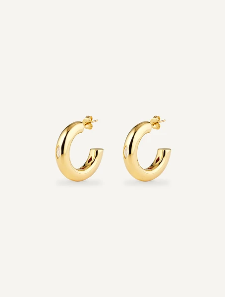 CHUNKY MARQUISE HOOPS