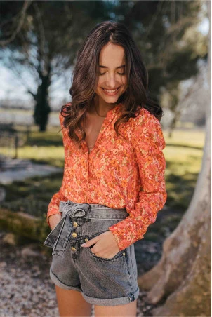 SHORT DENIM JULIEN GRIS