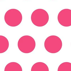 Polka Dot - Pink on White XL Fabric | Spoonflower