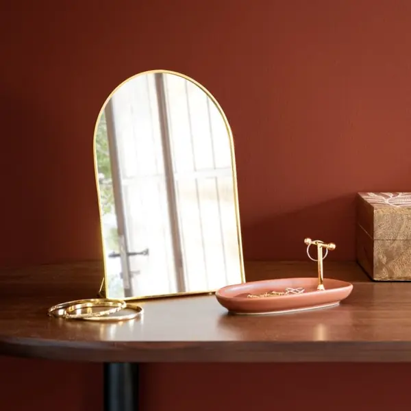 Miroir en métal doré 15x23 ORIA | Maisons du Monde