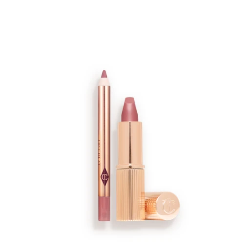 Travel Size Pillow Talk Lip Kit - Mini Lip Liner Et Mini Rouge À Lèvres Rose-nude | Charlotte Tilbury | Charlotte Tilbury