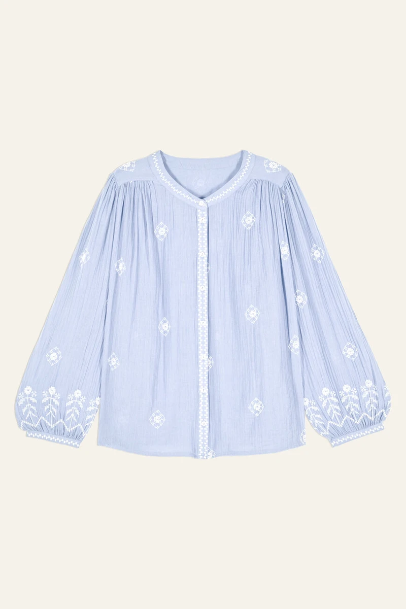 Chemise Manches Longues Duha Bleu // ba&sh BE