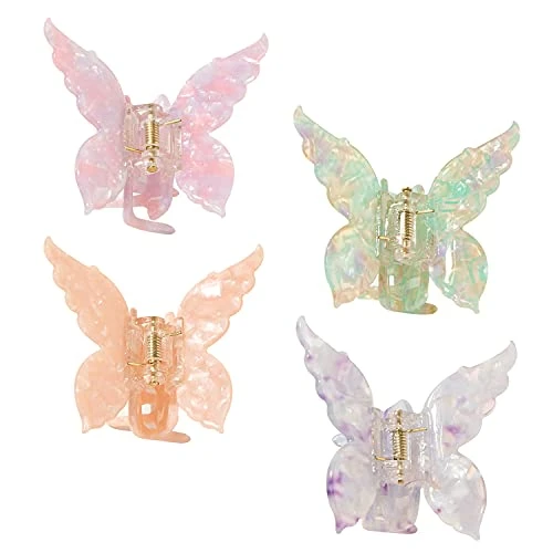 TODEROY Pinces à cheveux papillon en acétate - Pinces à cheveux antidérapantes - Design français - Petits accessoires pour cheveux pour femmes et filles