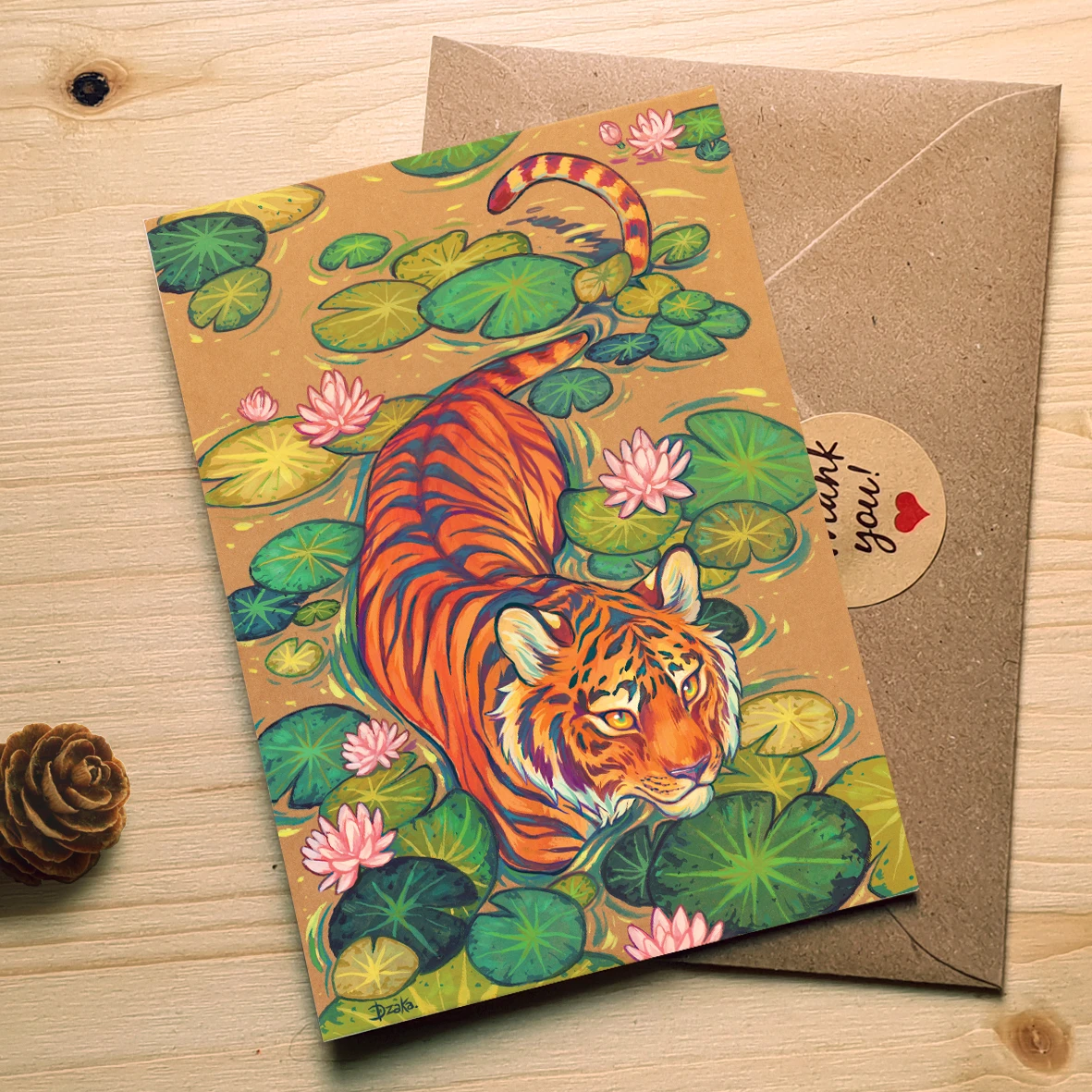 Carte • Tigre aux Nénuphars