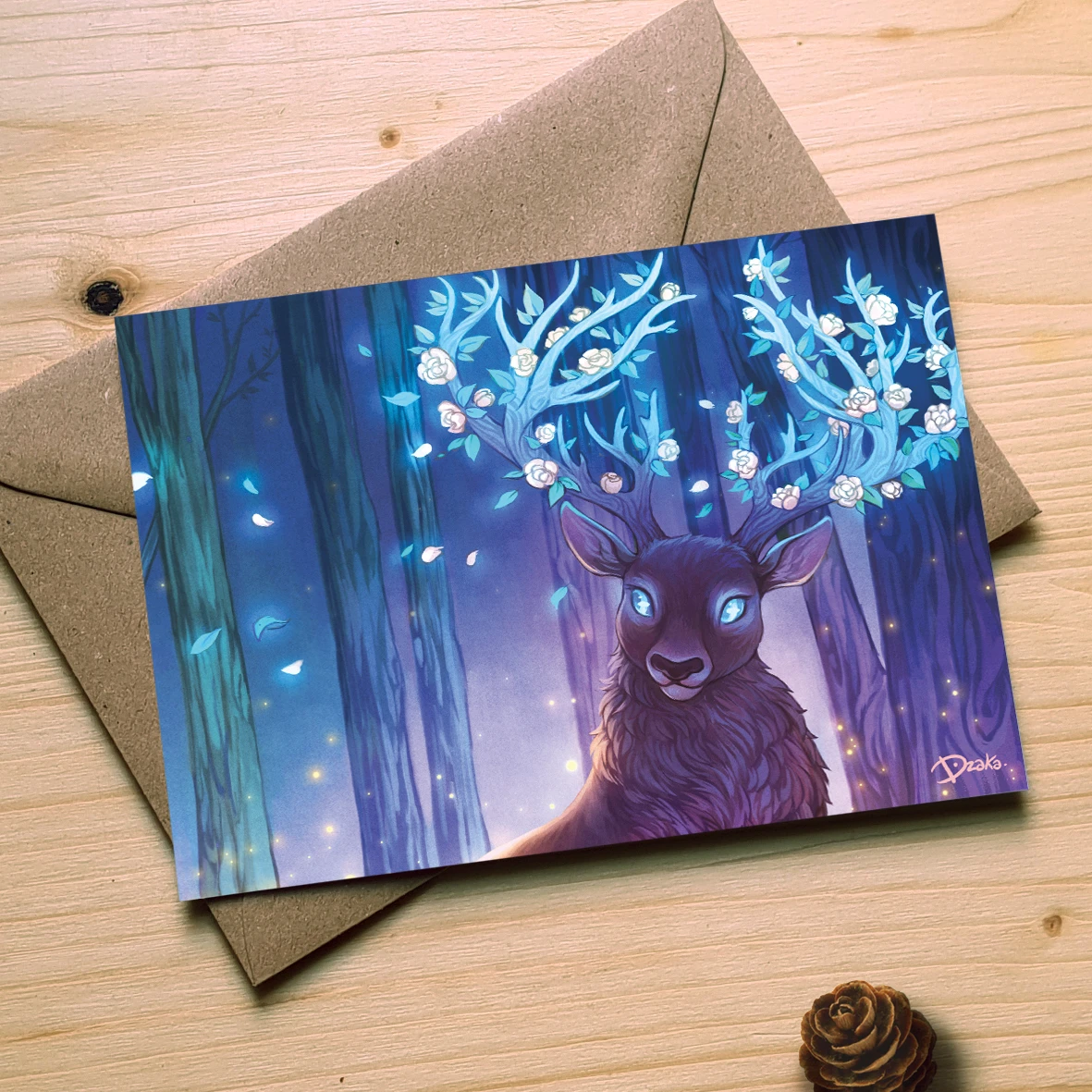 Carte • Cerf aux Bois Fleuris