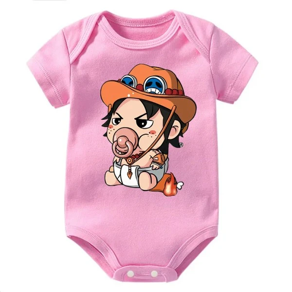 One Piece Portgas D. Ace Organic cotton baby bodysuit - One Piece Universe - The Best Store for One Piece Merchandise