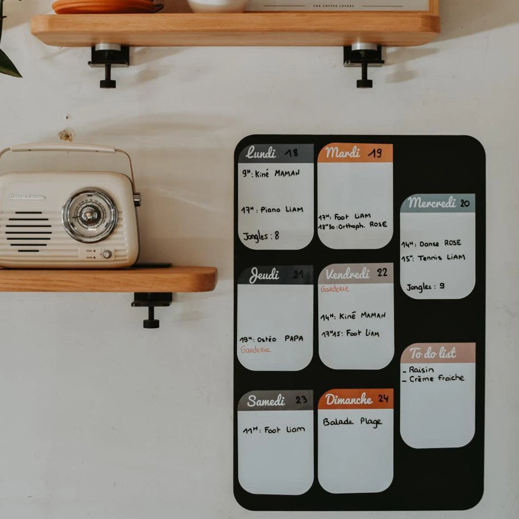 organisateur magnétique mural - planning hebdomadaire| Ferflex