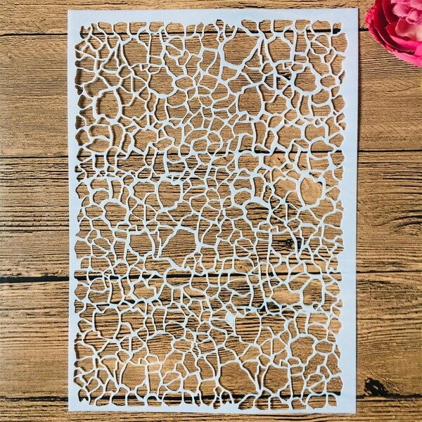 Pochoirs de texture irrégulière en mosaïque A4 à faire soi-même, pour peinture murale, scrapbooking, coloration, gaufrage, modèle décoratif d'album, 29x21cm,