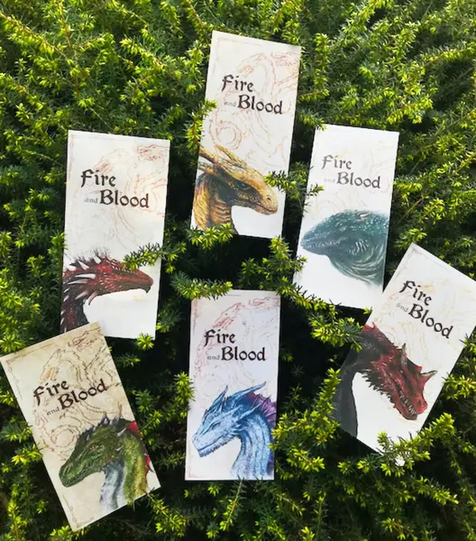 House of the Dragon - Plasticized Bookmark - Fantasy Book - Nature art