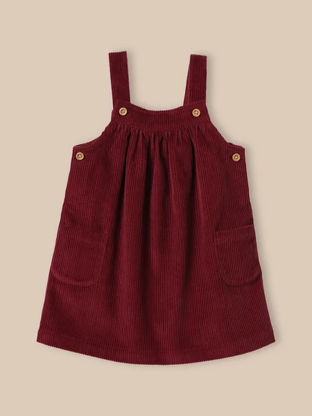 Robe tablier en velours grosses côtes Bébé