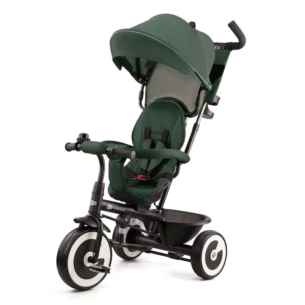Tricycle evolutif poussette avec pare soleil vert - Kinderkraft