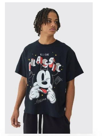 T-shirt oversize à imprimé Disney Mickey | boohooMAN FR