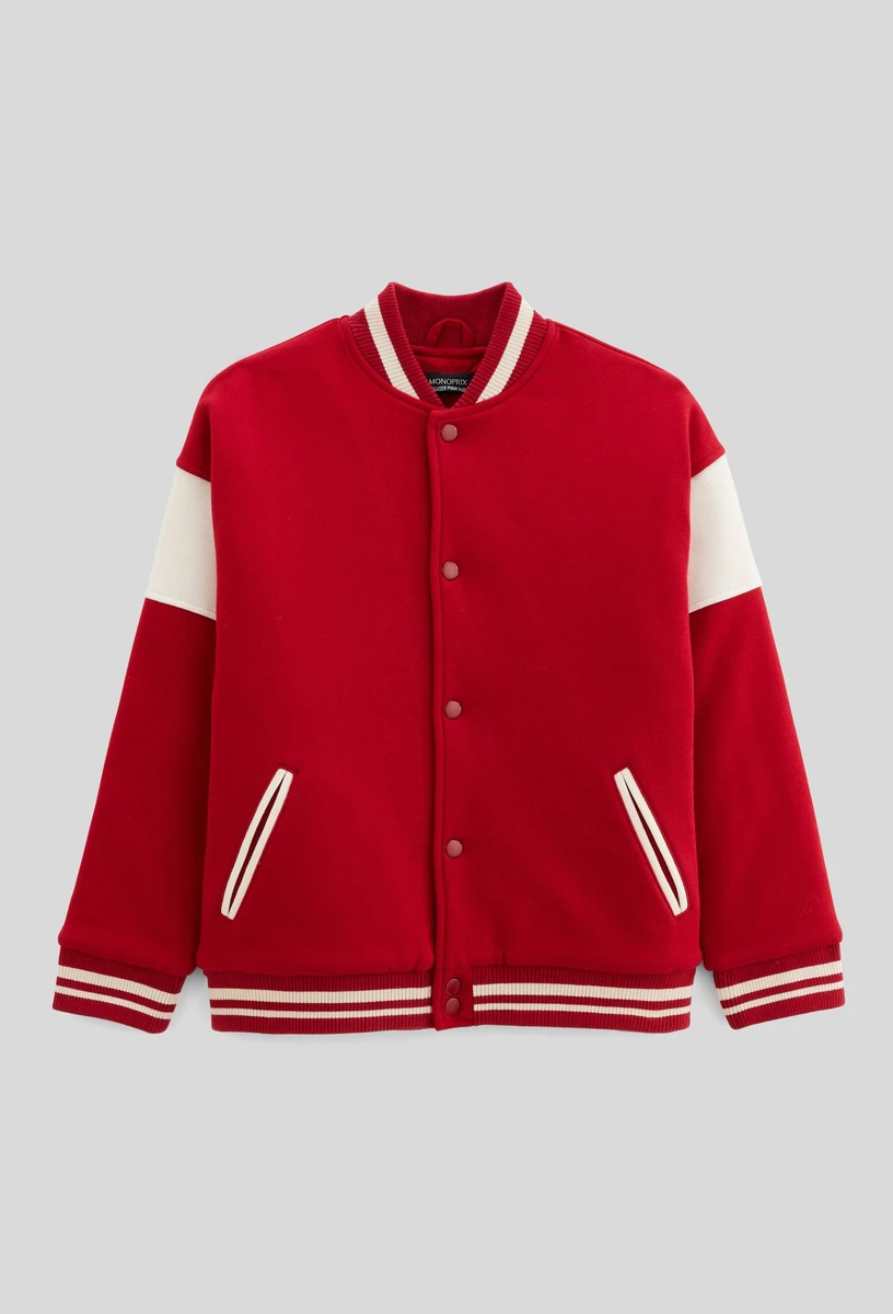 Teddy boutonné bicolore en coton BIO GOTS