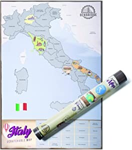 carte de l'Italie à gratter